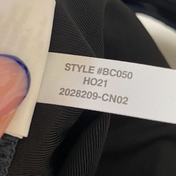 J Crew Navy Blue Jacquard Texture Curve Waist Cheeky Bikini Bottom NWT - Picture 13 of 16